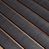 LYRA – 3D Wandpanelen Kunststof – Antraciet 270×12 cm