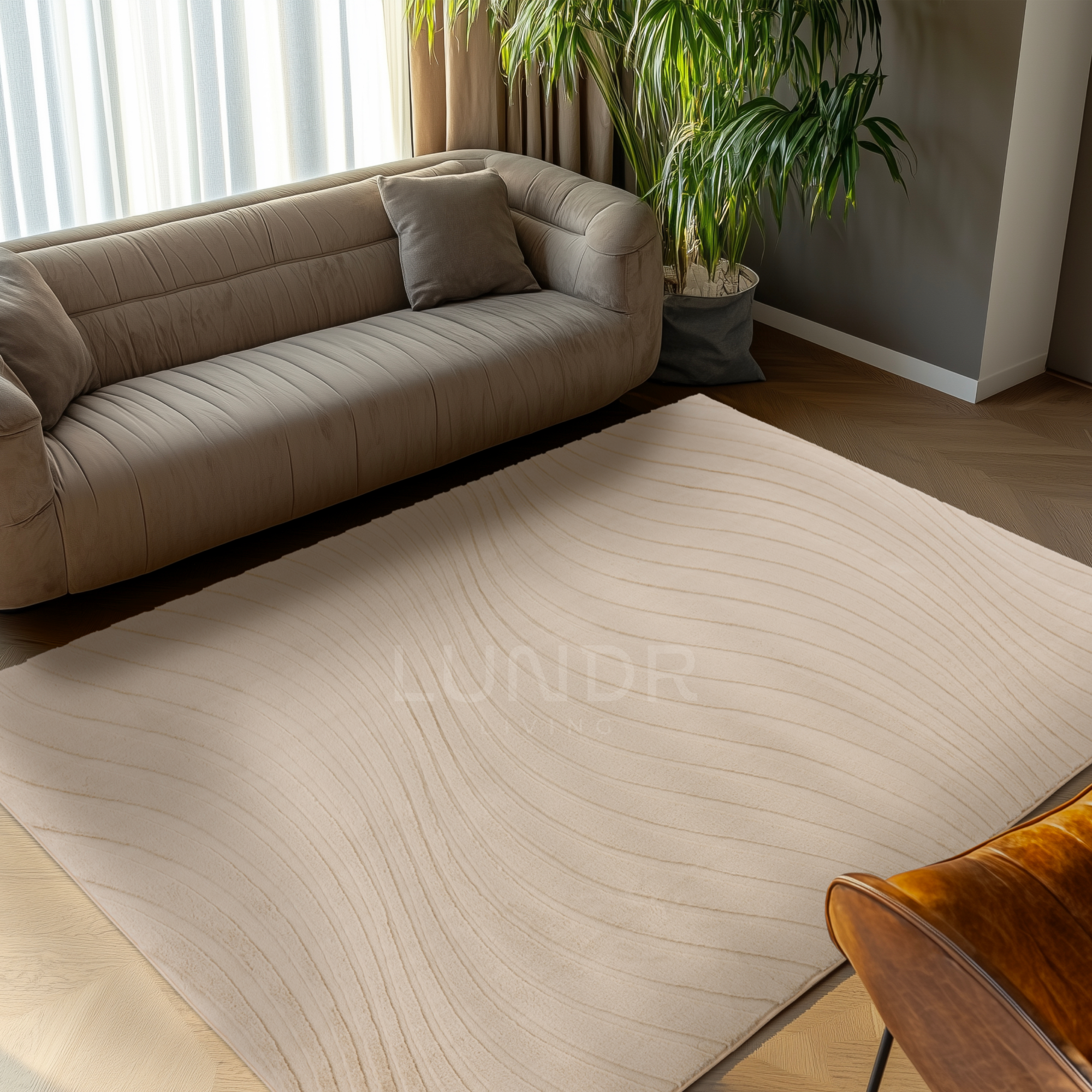 VÅG WAVE – Japandi Vloerkleed Beige