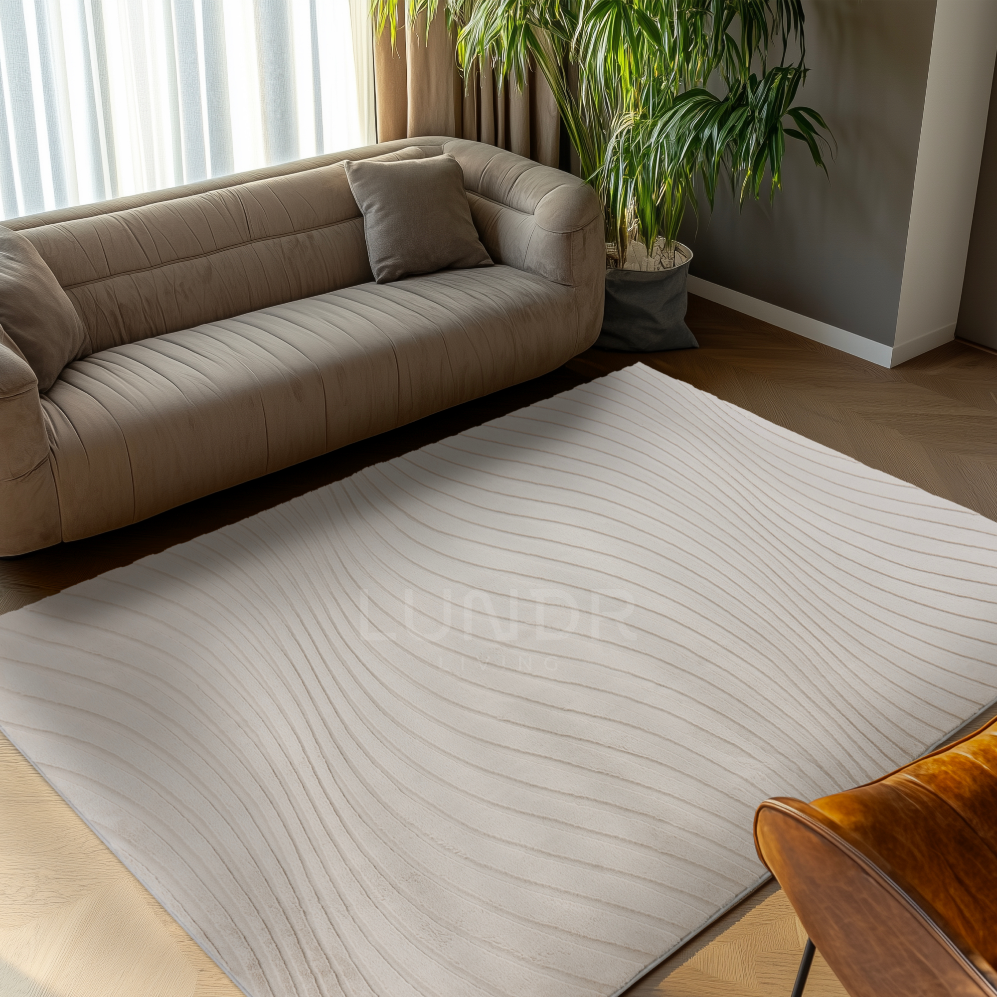 VÅG WAVE – Japandi Vloerkleed Light Taupe