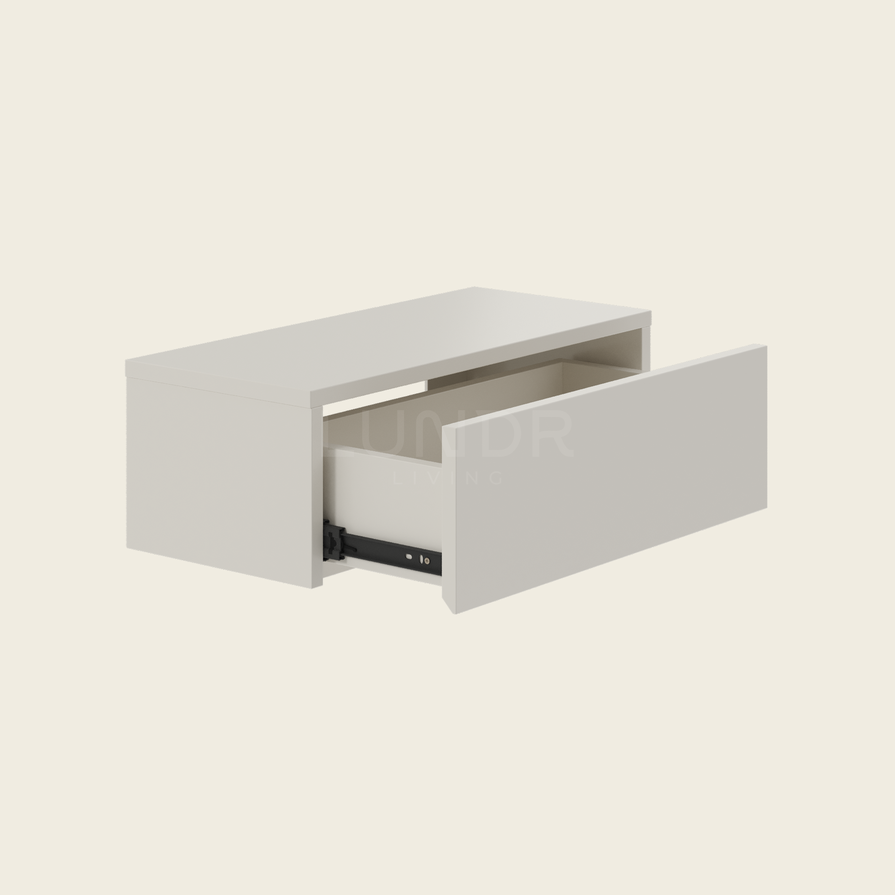 LUND – Zwevende kast 60×26×20 cm – Beige