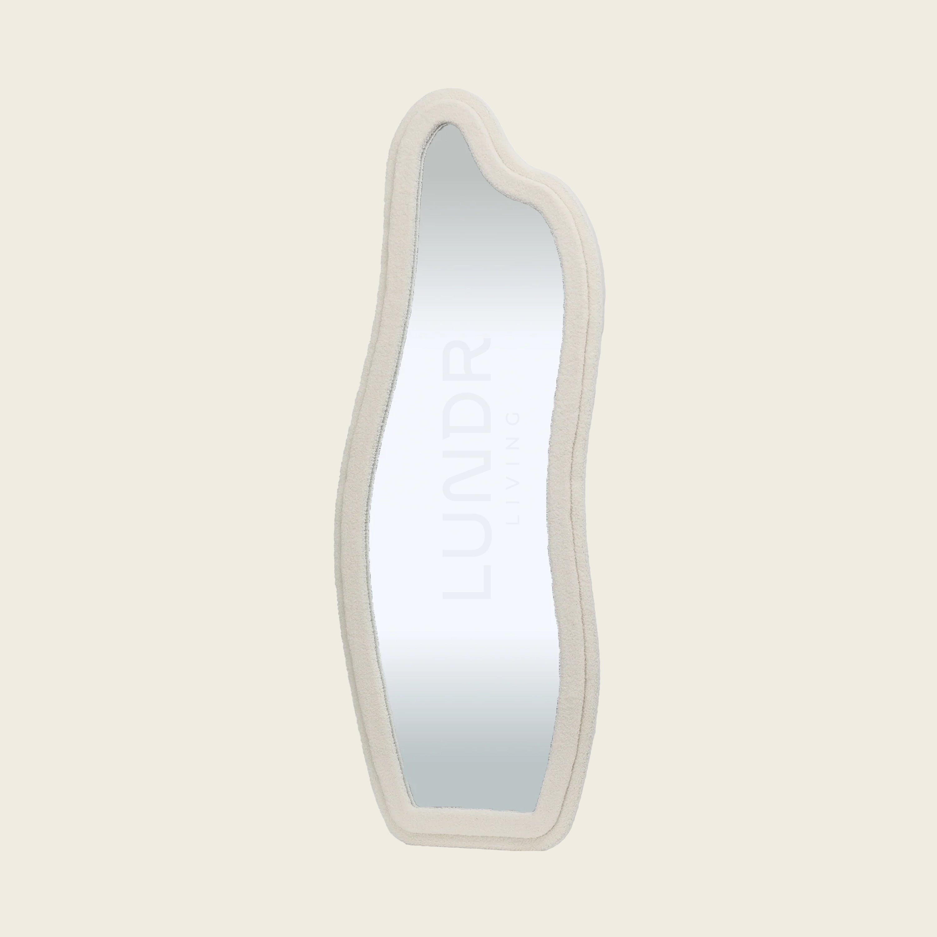 LIVI – Teddy Wandspiegel 160×60 cm – Japandi Ivory