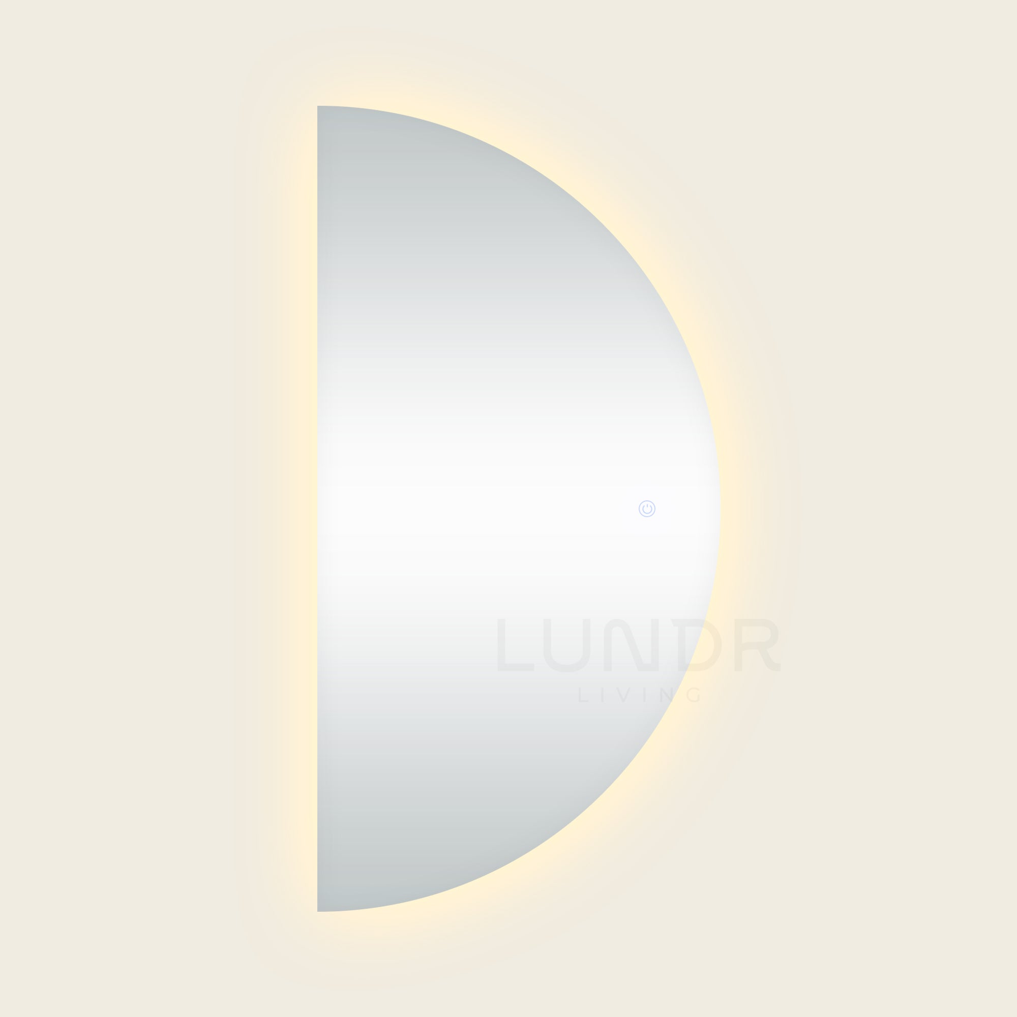 LUND – Halve Spiegel met LED-verlichting 140×70 cm