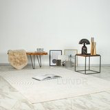 LINJE – Japandi Textured Line Vloerkleed Ivory