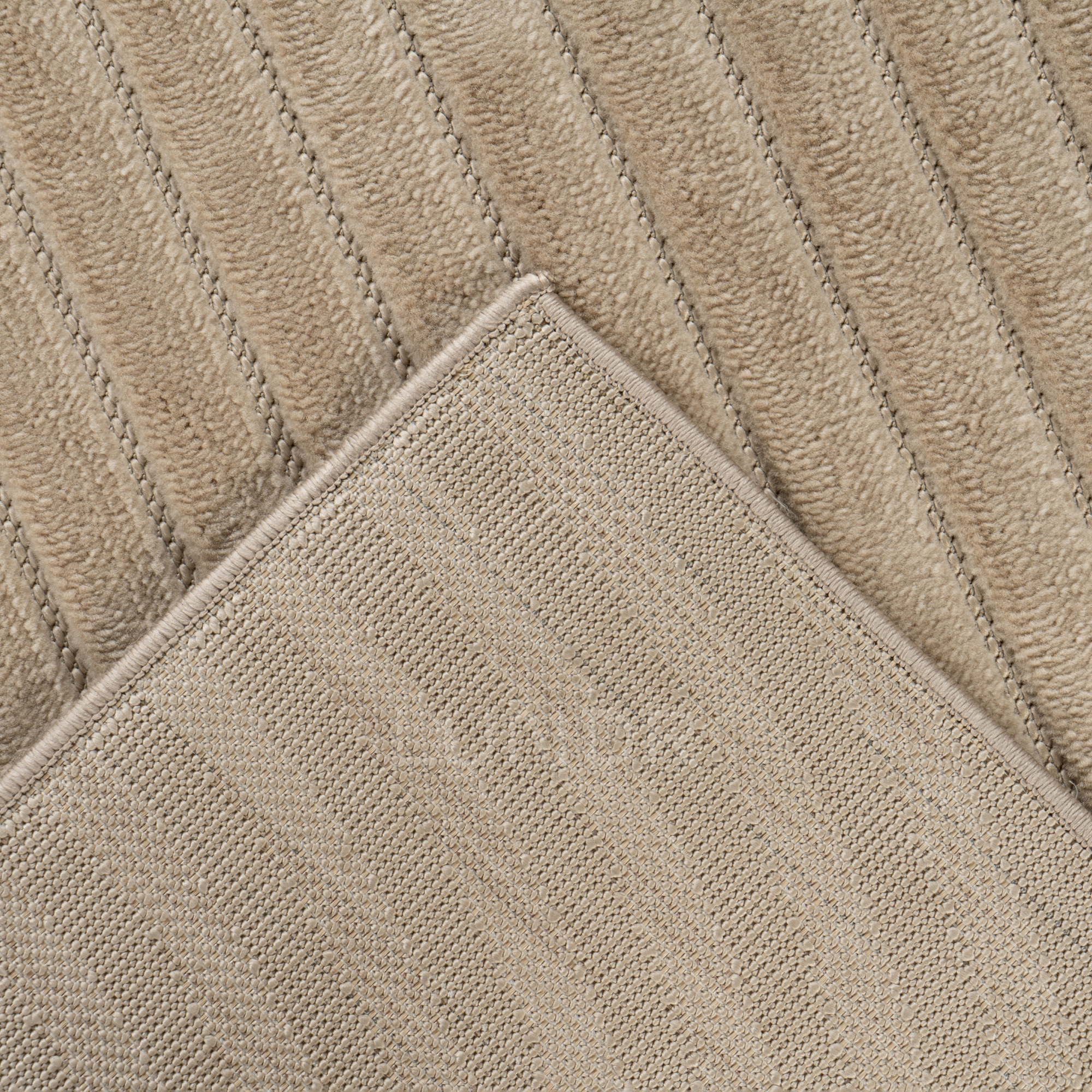 LINJE – Japandi Textured Line Vloerkleed Beige