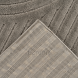 LINJE – Japandi Textured Line Vloerkleed Silver