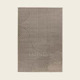 LINJE – Japandi Textured Line Vloerkleed Silver