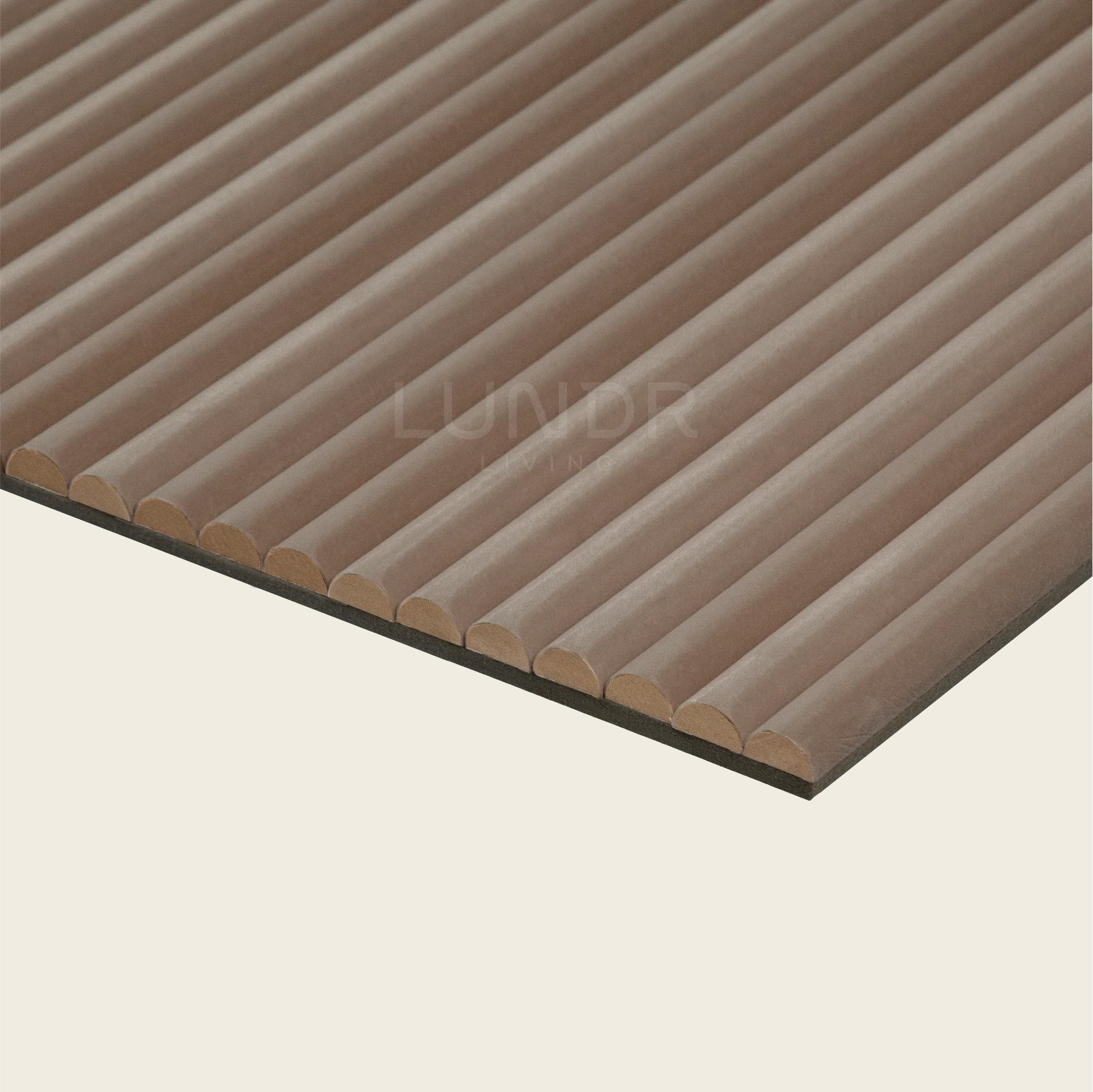 VELORA – Akoestisch Suede Wandpaneel 280×60 cm x 2.4 cm  – Espresso Velvet