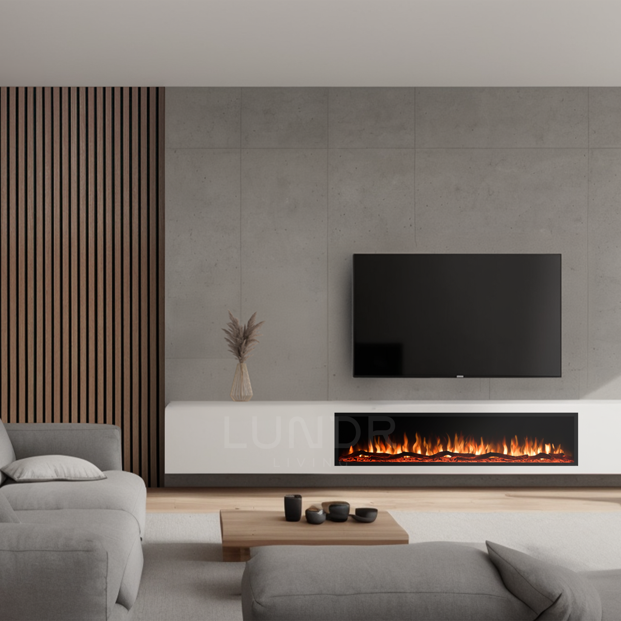 EIRA – Elektrische Sfeerhaard - 100 inch - 254 cm - Inbouwhaard