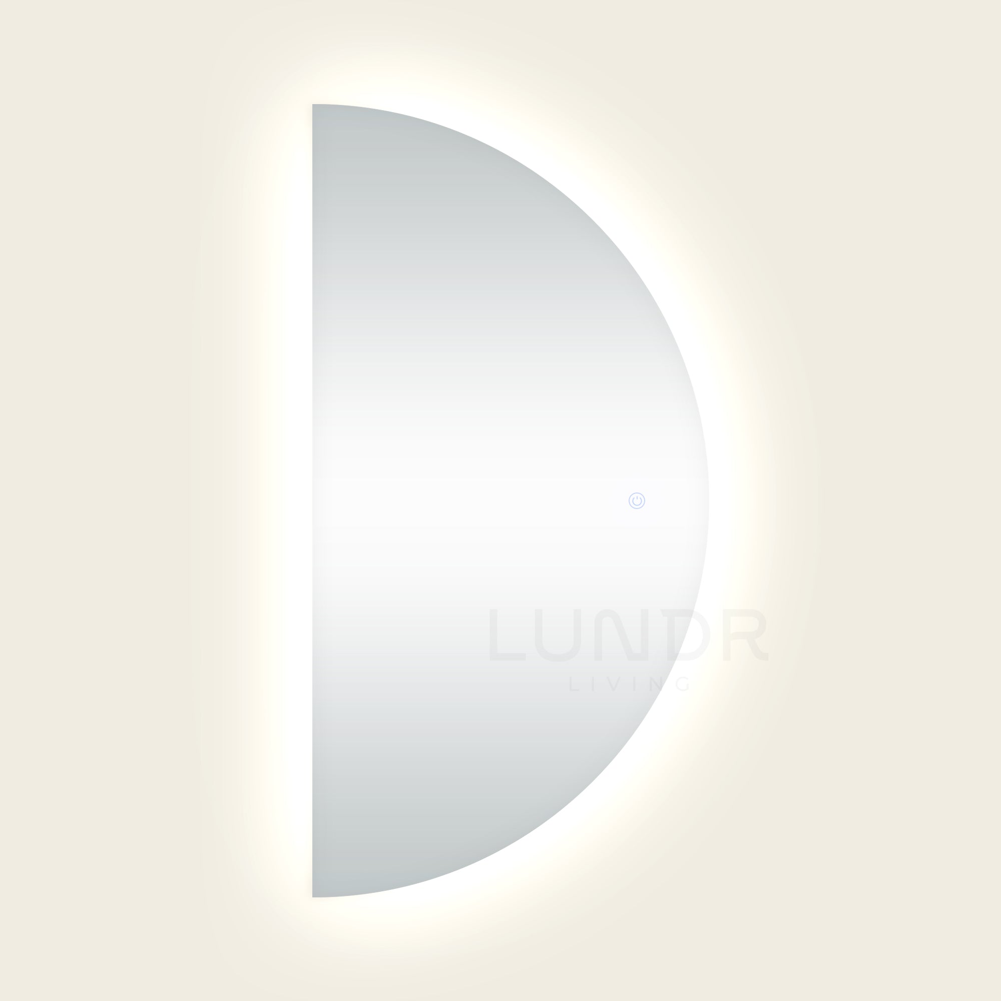 LUND – Halve Spiegel met LED-verlichting 140×70 cm