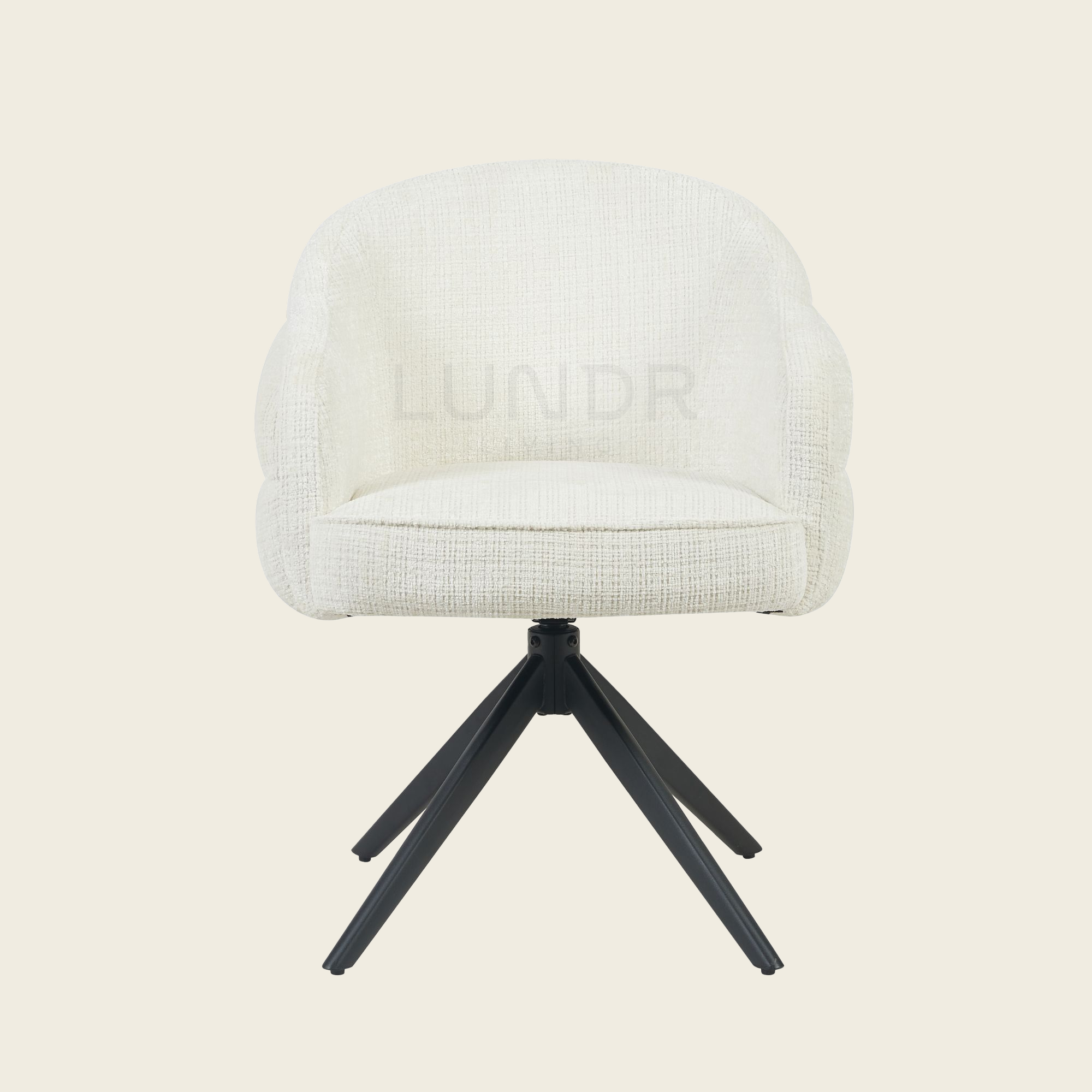 Eetkamerstoel SAGA – Off White – Poot Black