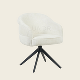 Eetkamerstoel SAGA – Off White – Poot Black