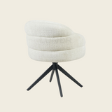 Eetkamerstoel SAGA – Off White – Poot Black