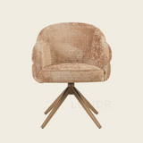 Eetkamerstoel SAGA – Cinnamon – Poot Bronze