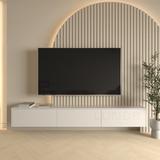 SOREN – Zwevend TV-Meubel 240 cm - Beige