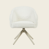 Eetkamerstoel SAGA – Off White – Poot Sand