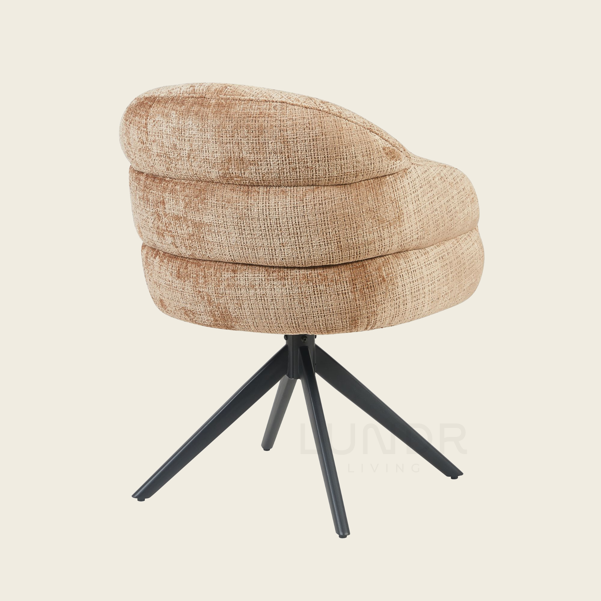 Eetkamerstoel SAGA – Cinnamon – Poot Black