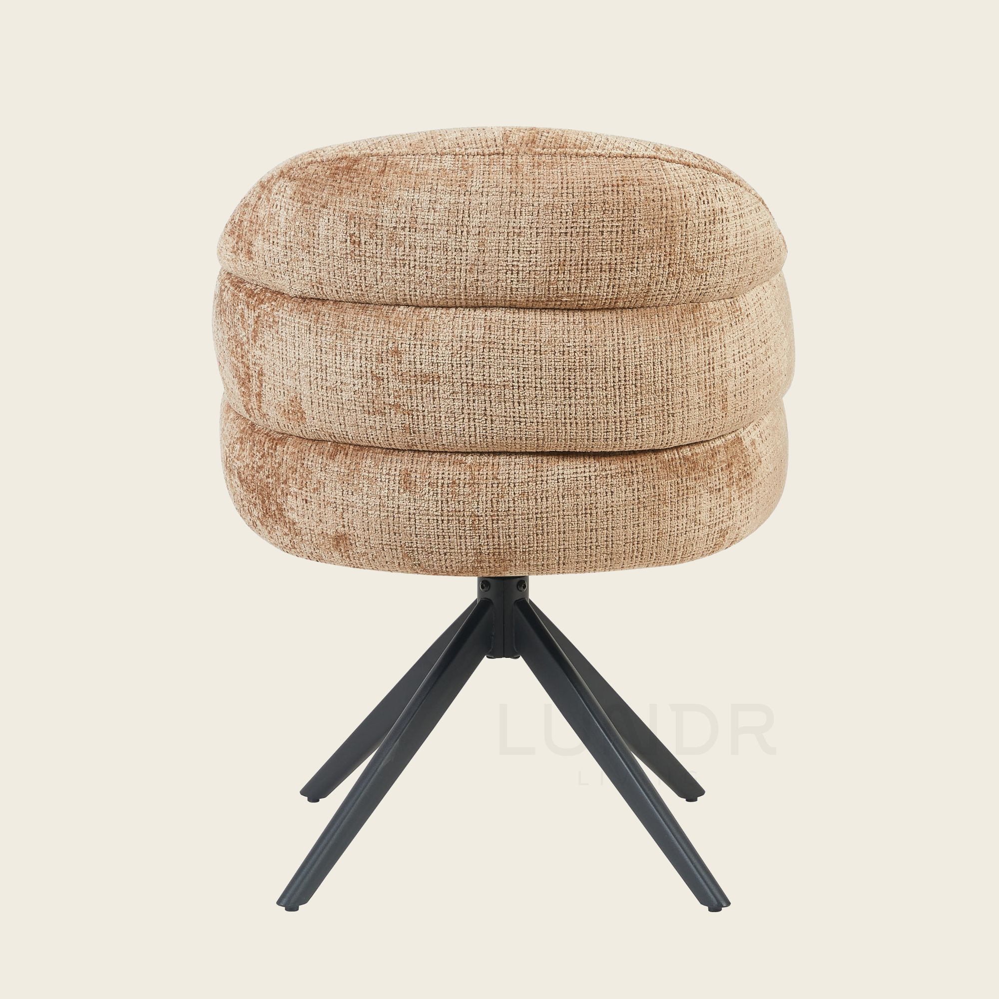 Eetkamerstoel SAGA – Cinnamon – Poot Black