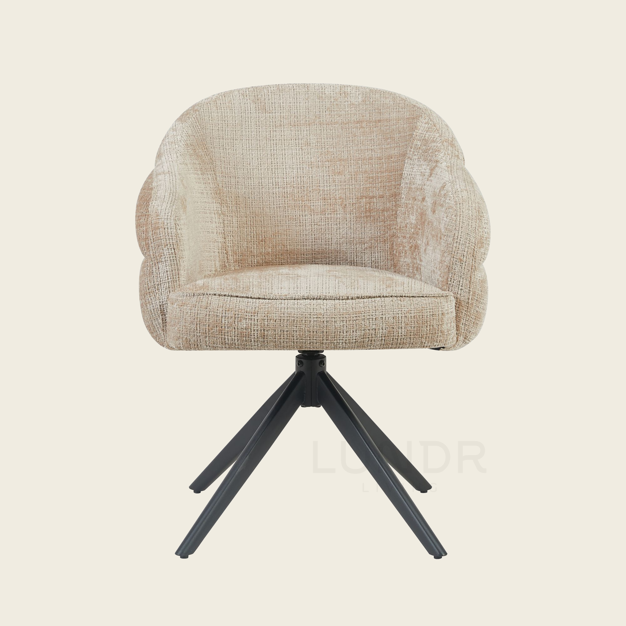 Eetkamerstoel SAGA – Cloud Beige – Poot Black