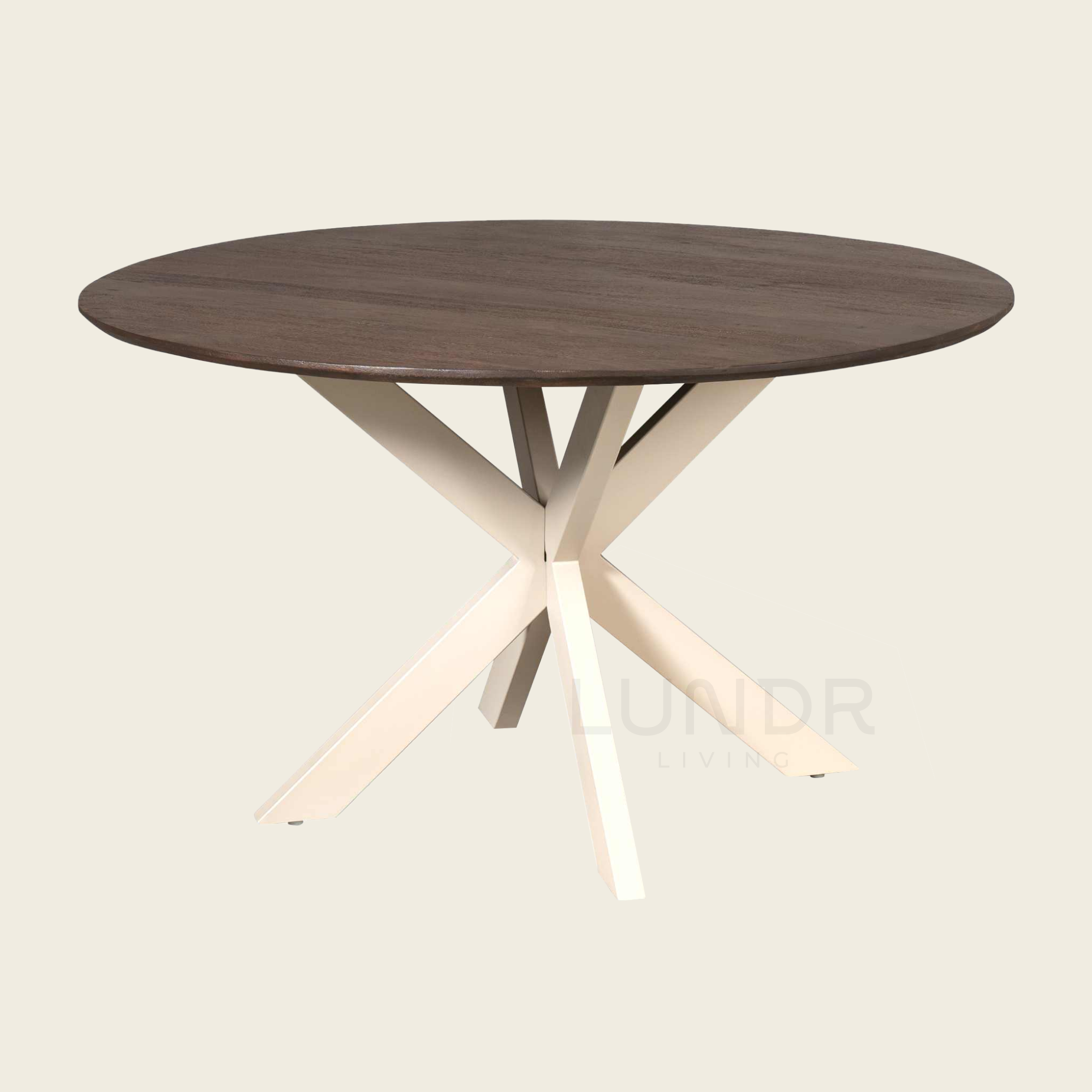 SVEA – Ronde Eettafel 130 cm - Bruin - Poot Sand
