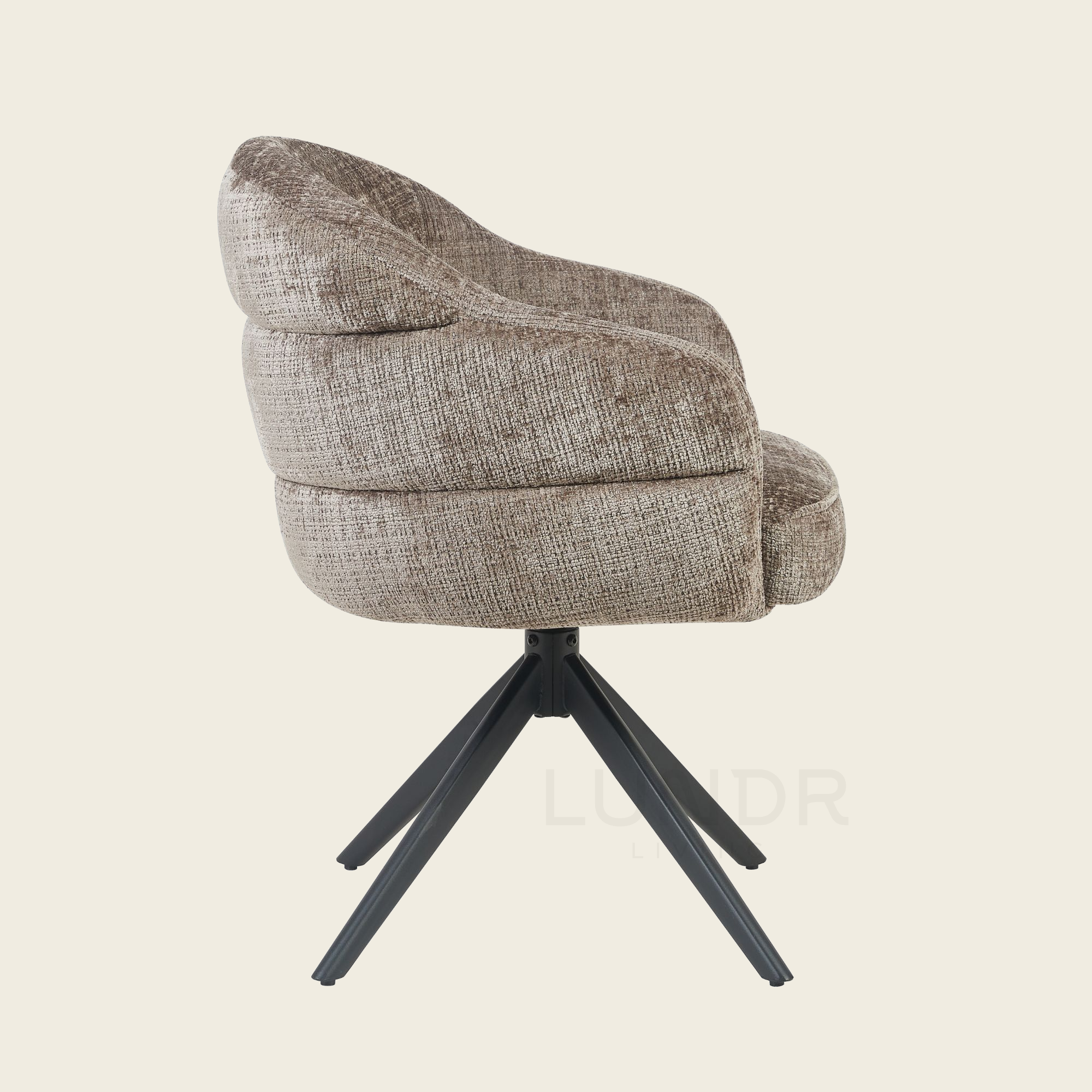 Eetkamerstoel SAGA – Clay – Poot Black