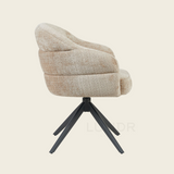Eetkamerstoel SAGA – Cloud Beige – Poot Black