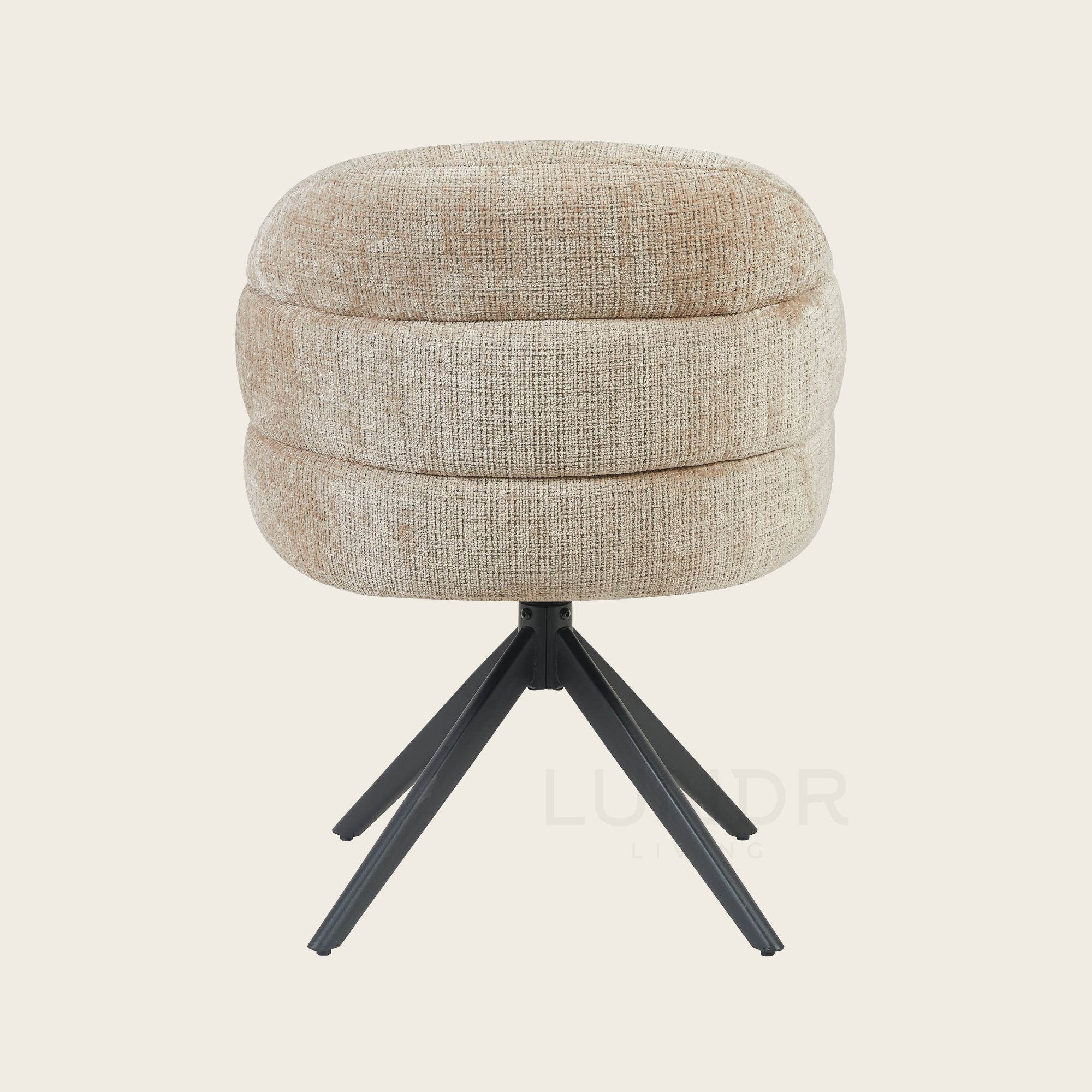 Eetkamerstoel SAGA – Cloud Beige – Poot Black