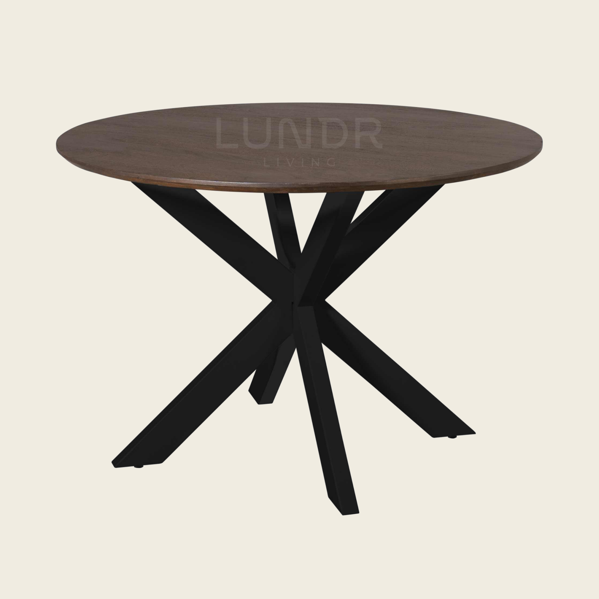SVEA – Ronde Eettafel 110 cm - Bruin - Poot Black