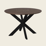 SVEA – Ronde Eettafel 110 cm - Bruin - Poot Black