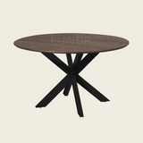 SVEA – Ronde Eettafel 150 cm - Bruin - Poot Black