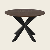 SVEA – Ronde Eettafel 110 cm - Bruin - Poot Black