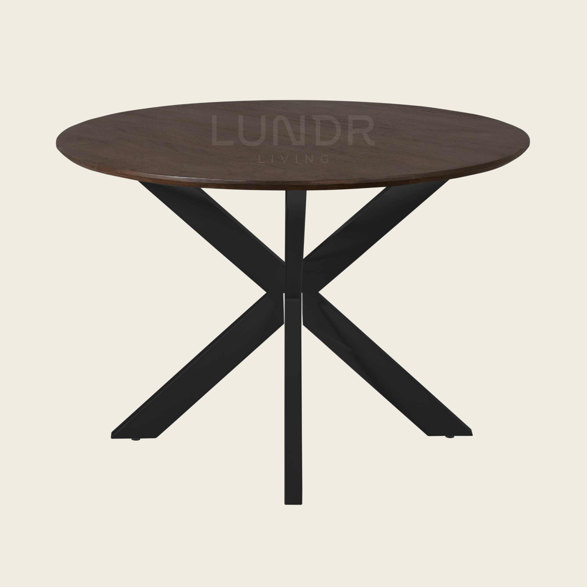 SVEA – Ronde Eettafel 110 cm - Bruin - Poot Black