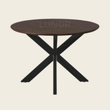 SVEA – Ronde Eettafel 110 cm - Bruin - Poot Black