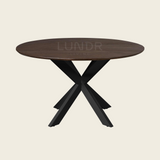 SVEA – Ronde Eettafel 130 cm - Bruin - Poot Black