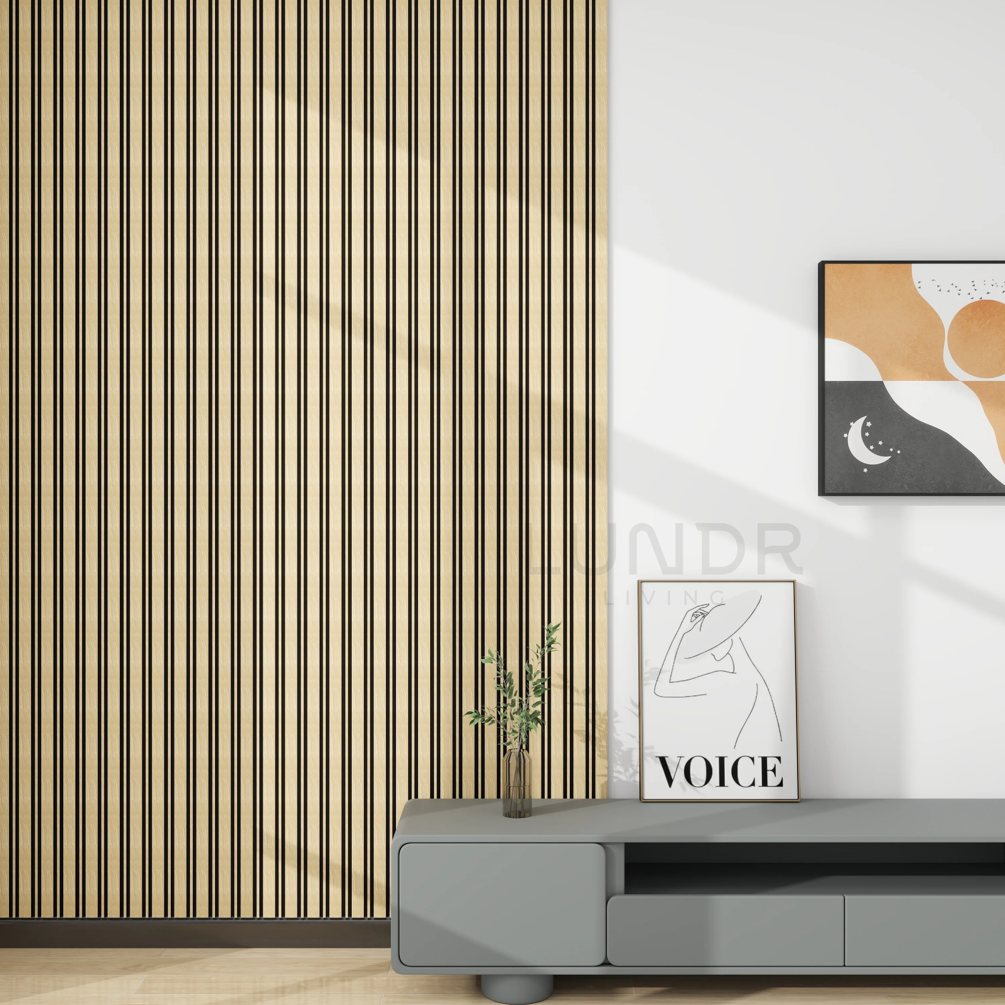 NOVA – 3D Wandpanelen – Naturel – 270x12 cm