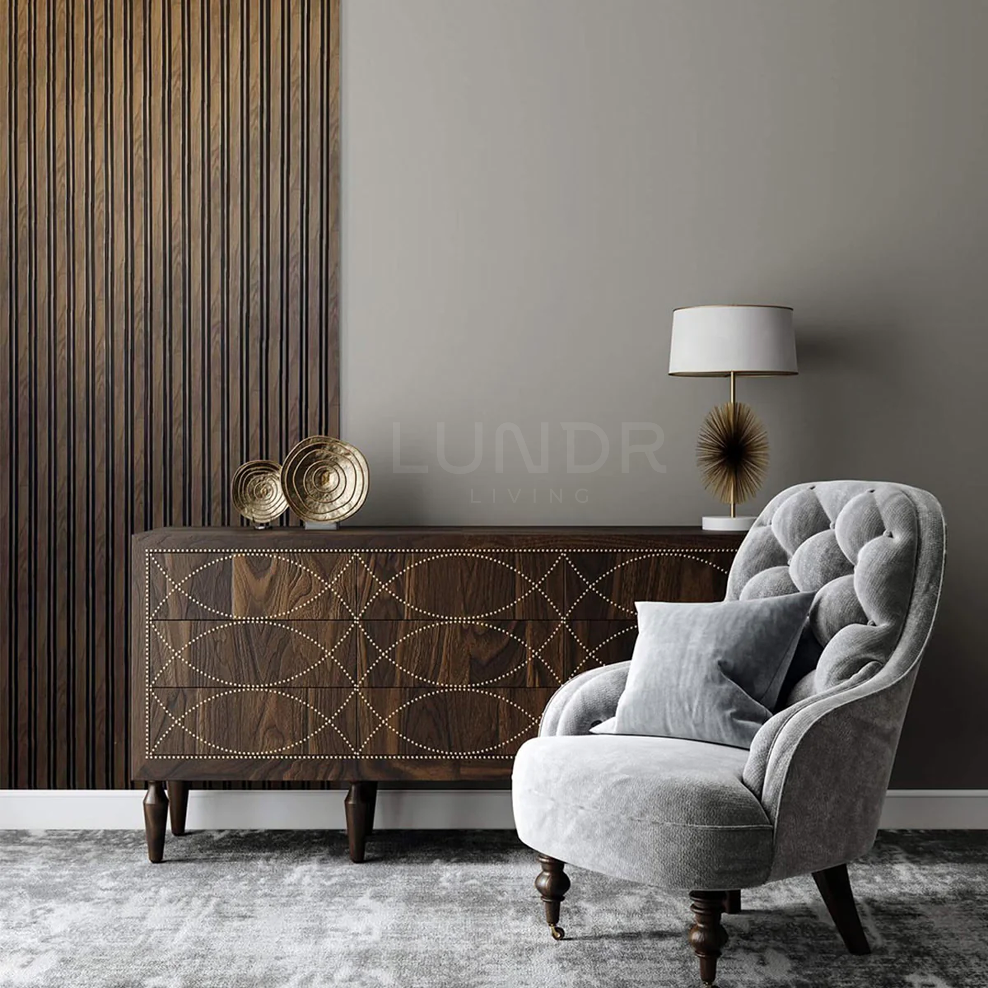NOVA – 3D Wandpanelen – Walnoot – 270x12 cm