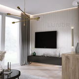 LYRA – 3D Wandpanelen Kunststof – Wit 270×12 cm