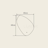 LUND – Organische Spiegel met LED-verlichting