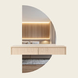 BERGEN – Halfronde Spiegelkast Sand Oak