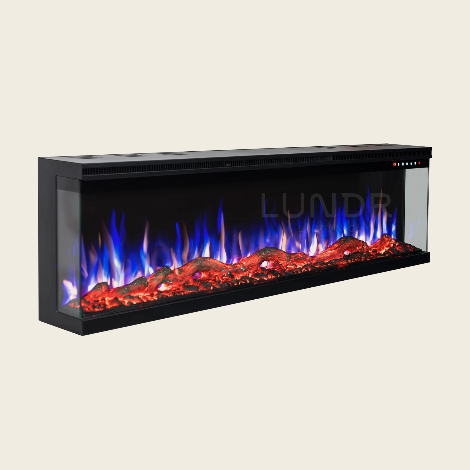 LUMI – Elektrische Sfeerhaard – 72 inch – 182 cm - 3-Zijdige Inbouwhaard - 3D Vlameffect