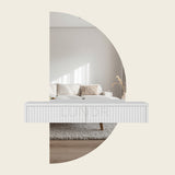 BERGEN – Halfronde Spiegelkast Arctic White