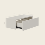 LUND – Zwevende kast 60×20×15 cm – Beige