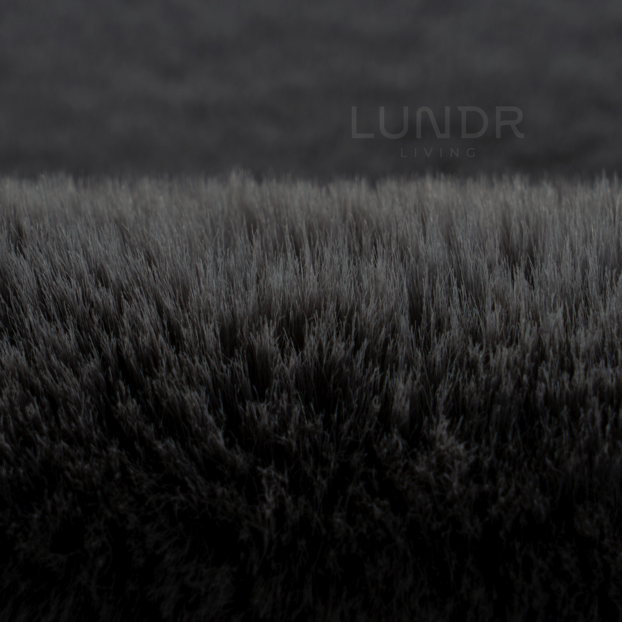 MJUK RUND – Fluffy Rond Vloerkleed Graphite