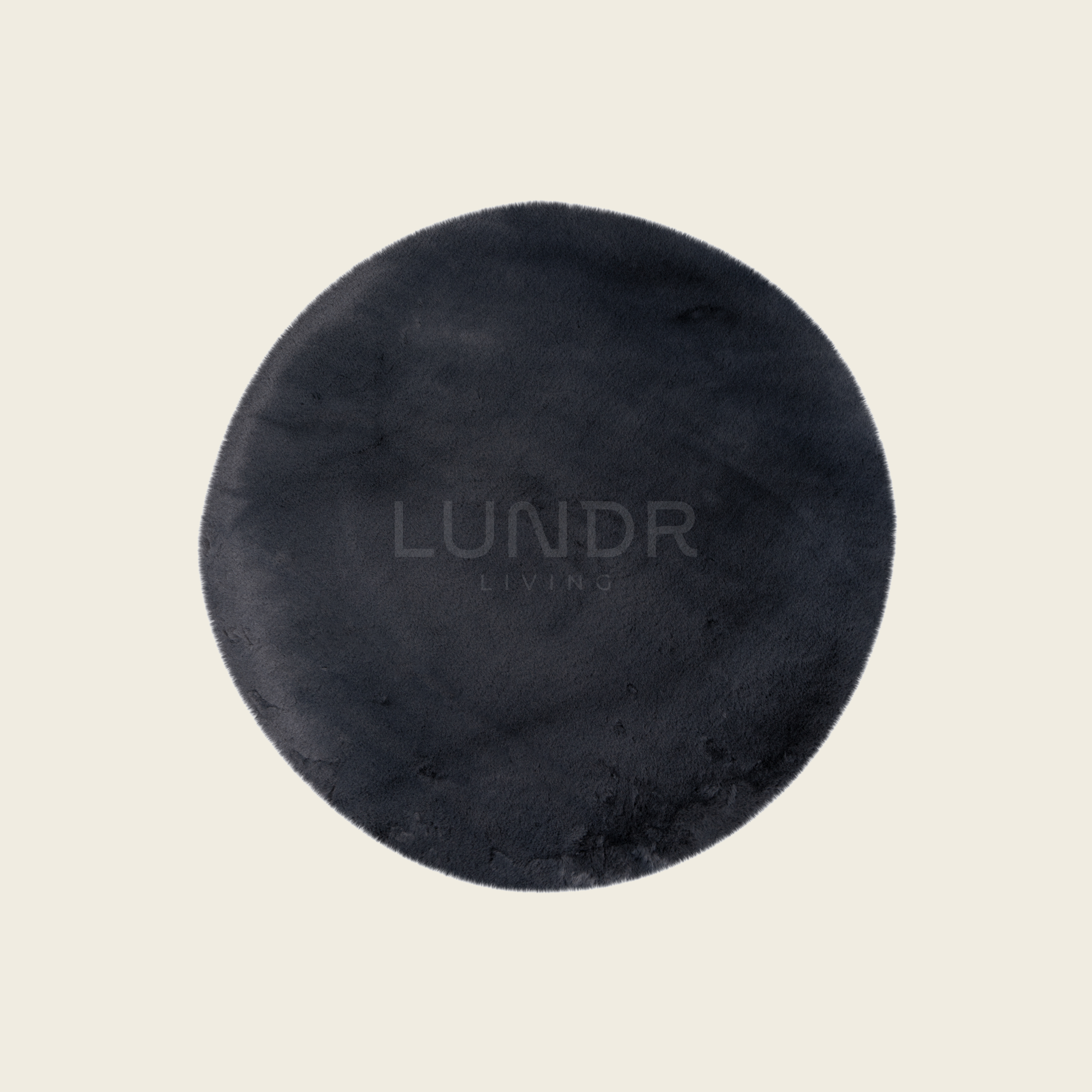 MJUK RUND – Fluffy Rond Vloerkleed Graphite