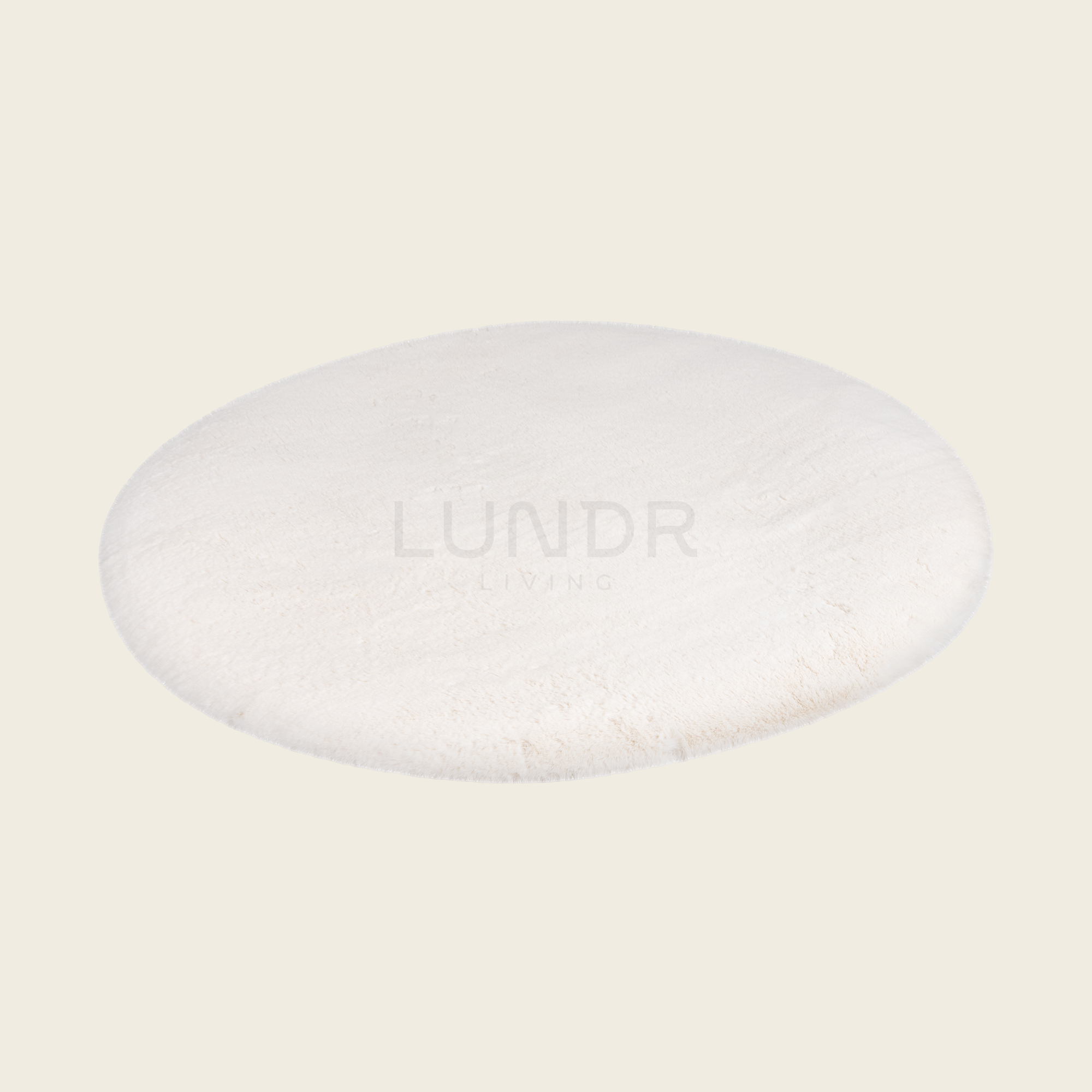 MJUK RUND – Fluffy Rond Vloerkleed Ivory