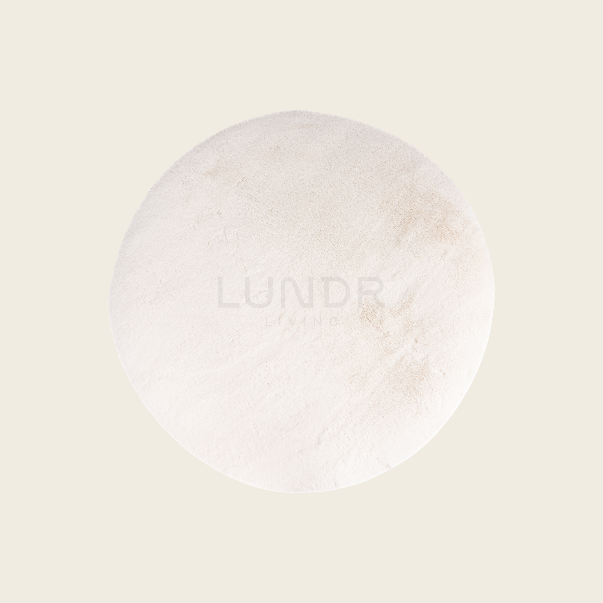 MJUK RUND – Fluffy Rond Vloerkleed Ivory