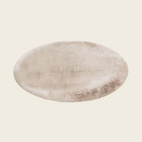 MJUK RUND – Fluffy Rond Vloerkleed Light Taupe