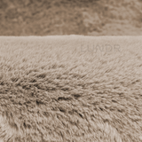 MJUK RUND – Fluffy Rond Vloerkleed Light Taupe
