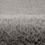 MJUK RUND – Fluffy Rond Vloerkleed Silver