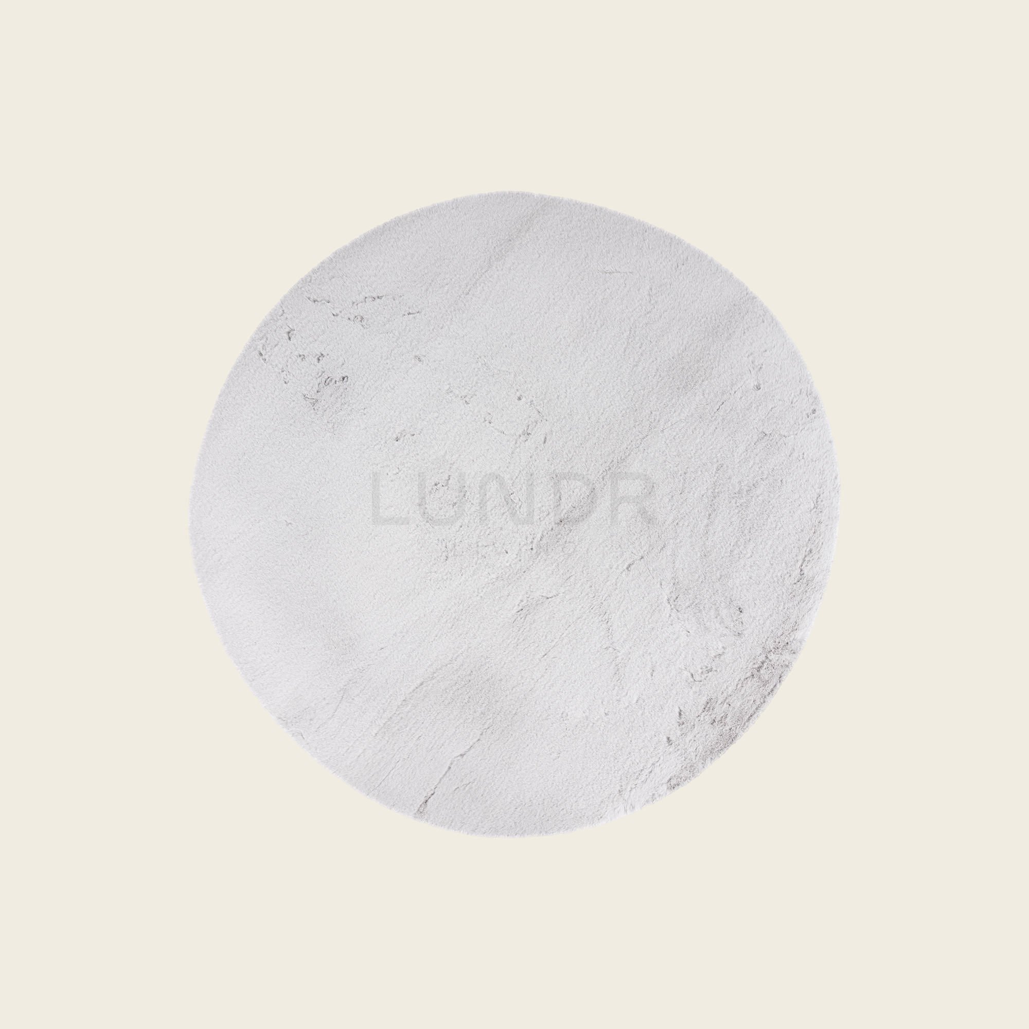 MJUK RUND – Fluffy Rond Vloerkleed Silver