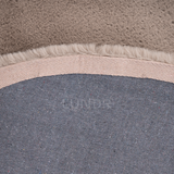 MJUK RUND – Fluffy Rond Vloerkleed Taupe
